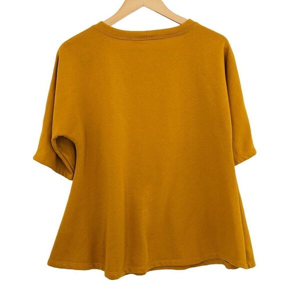 Chelsea and Violet mustard Yellow embroidered sweatshirt tunic top size small - Picture 3 of 6